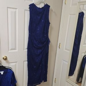 Stunning Navy Sequin Sleeveless Dress